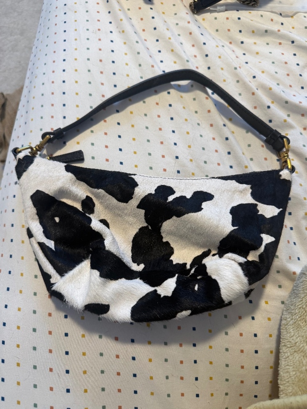 Cow print purse